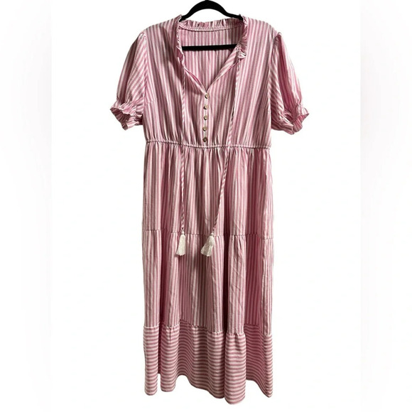 EUC Striped Dress Large - Picture 3 of 8